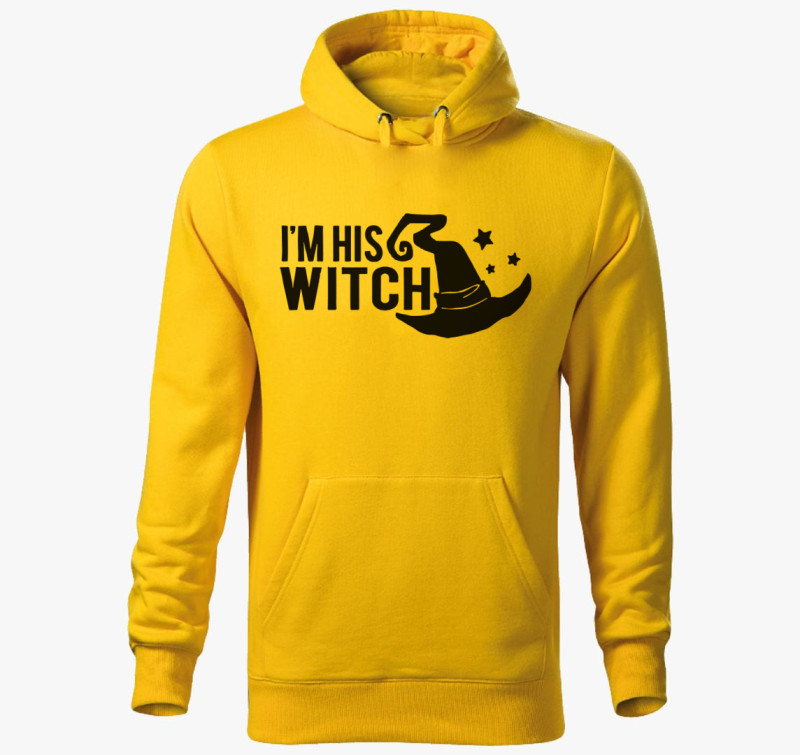 I'm his witch kapucnis pulóver — Sárga