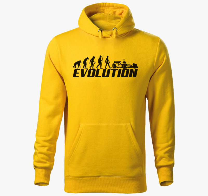 Evolution F1 kapucnis pulóver — Sárga