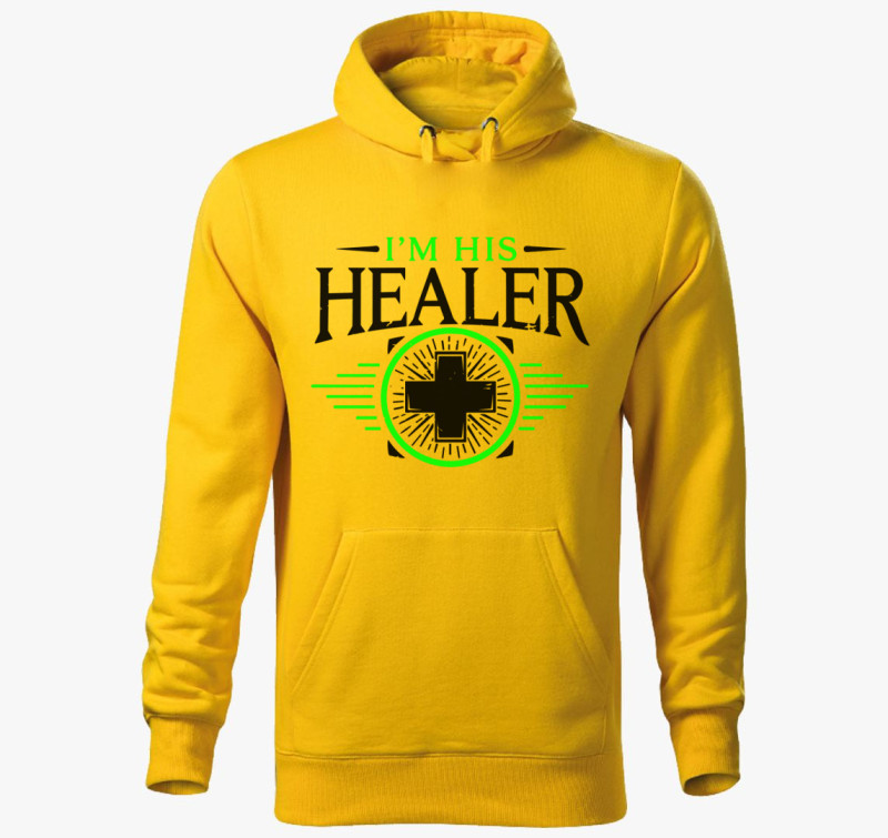 I'm his healer kapucnis pulóver — Sárga