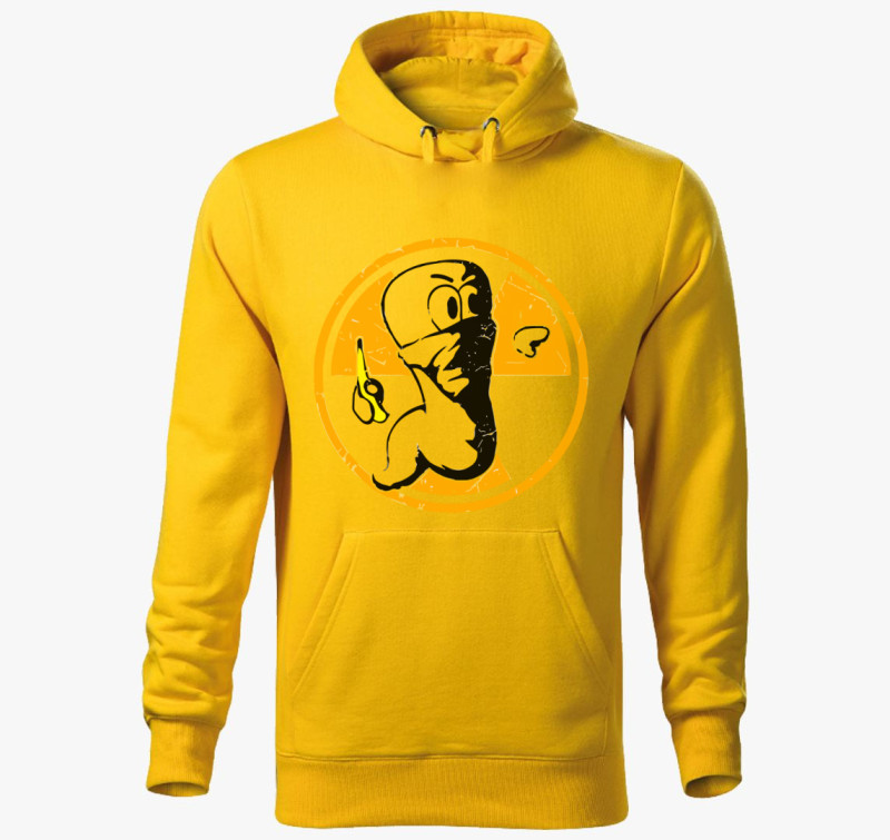 Worms banana kapucnis pulóver — Sárga
