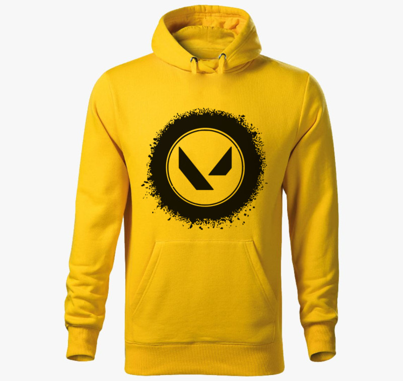 Valorant logo kapucnis pulóver — Sárga
