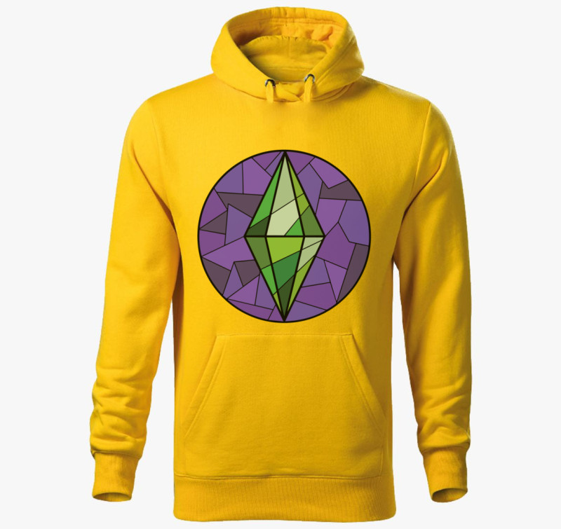 Sims logo kapucnis pulóver — Sárga