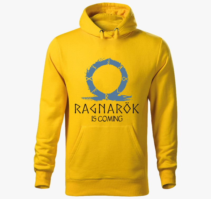 Ragnarok is coming kapucnis pulóver — Sárga