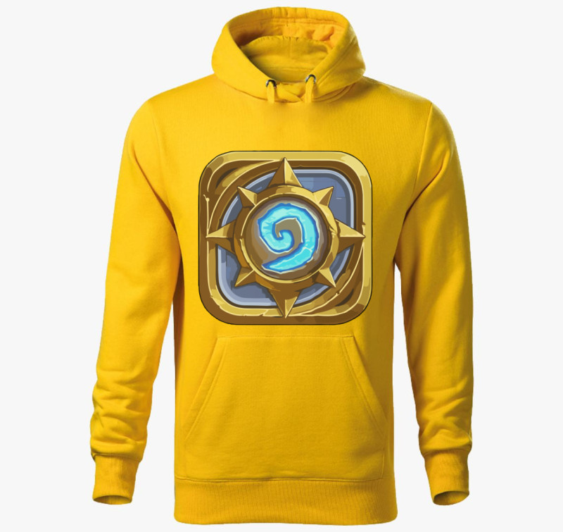 Hearthstone ikon kapucnis pulóver — Sárga