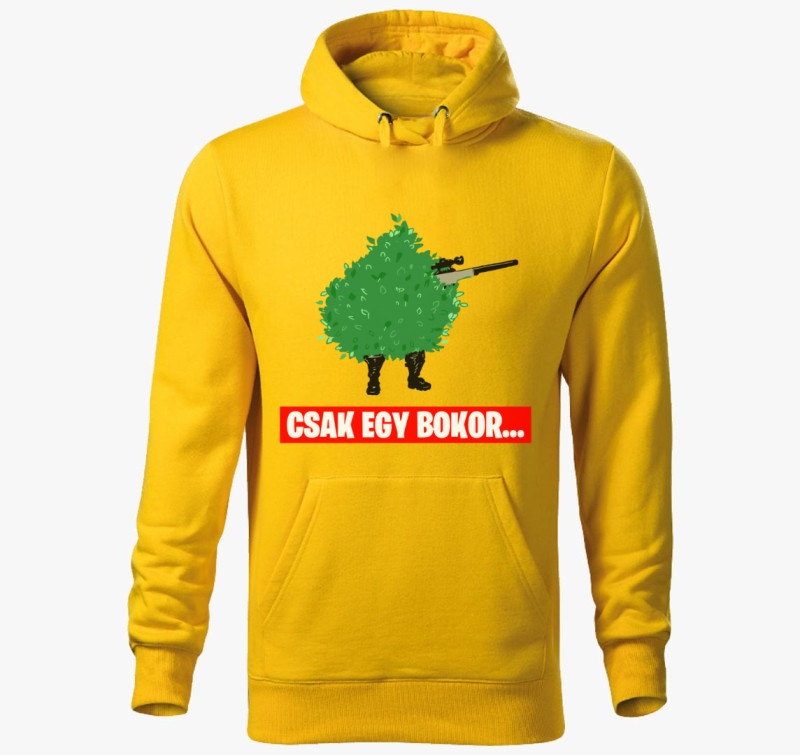 Fortnite csak egy bokor kapucnis pulóver — Sárga