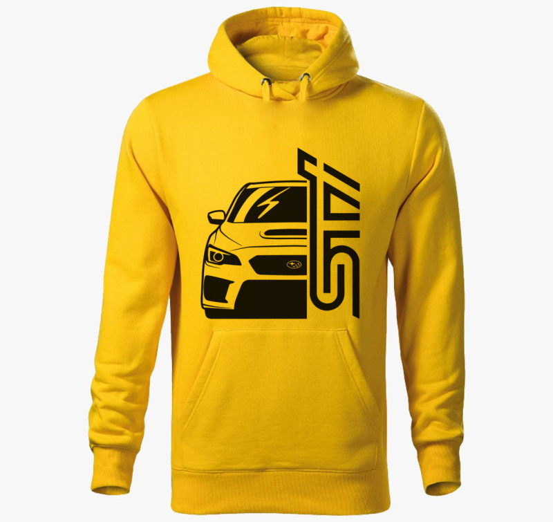 Subaru Sti kapucnis pulóver — Sárga
