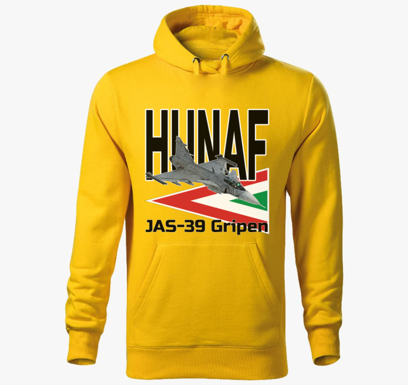 Légierő JAS-39 kapucnis pulóver — Sárga