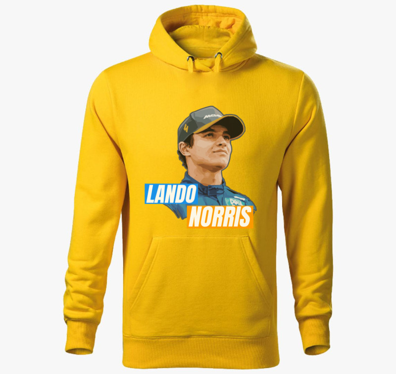 Lando Norris Forma 1 kapucnis pulóver — Sárga