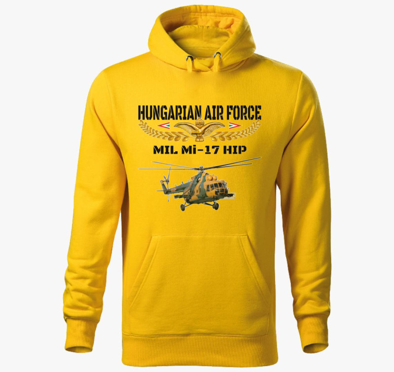 Aranysas Mi-17 kapucnis pulóver — Sárga