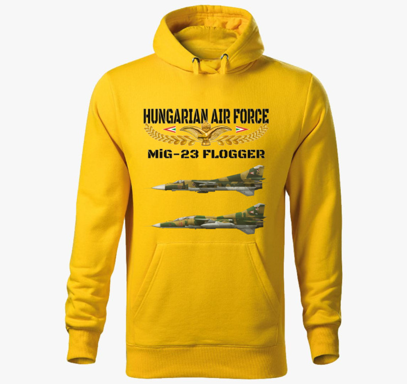 Aranysas MiG-23 kapucnis pulóver — Sárga
