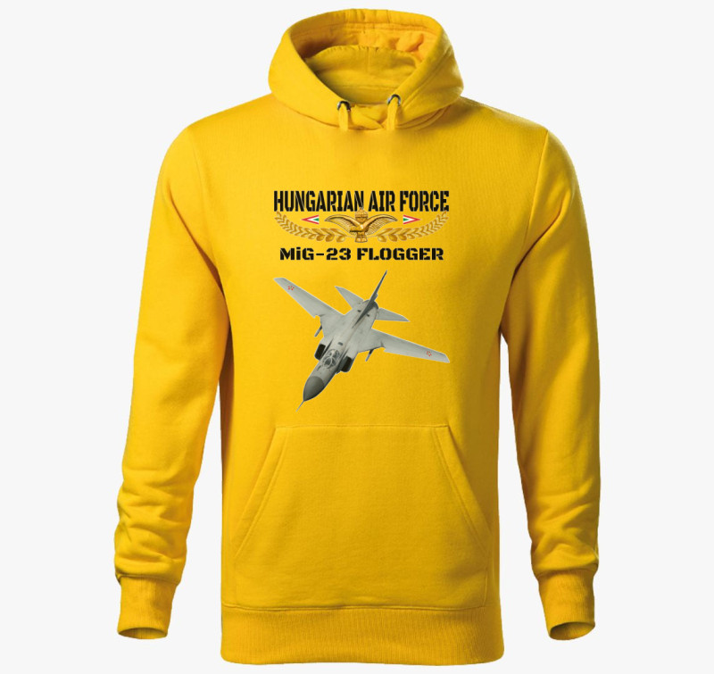 Aranysas MiG-23 3 kapucnis pulóver — Sárga