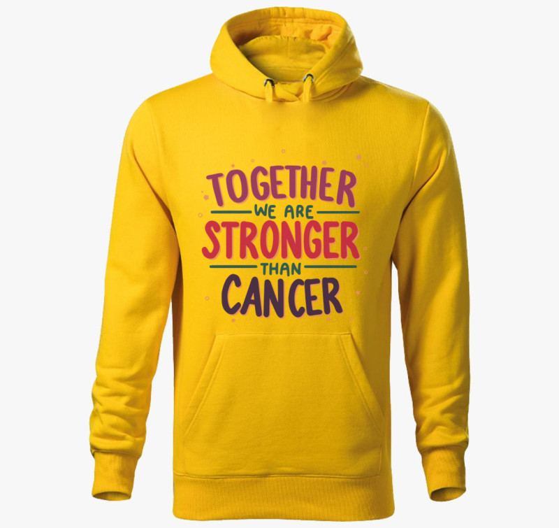 Cancer színes kapucnis pulóver — Sárga