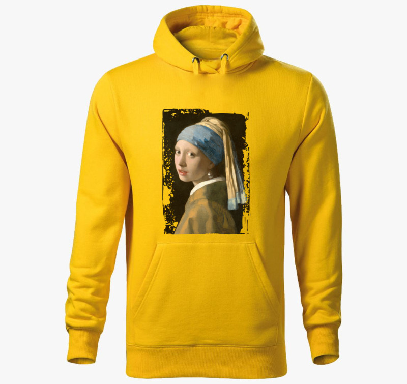 Girl with a pearl earring kapucnis pulóver — Sárga