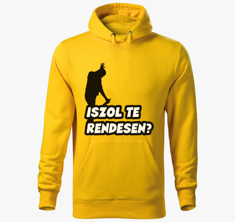 Iszol te rendesen kapucnis pulóver — Sárga