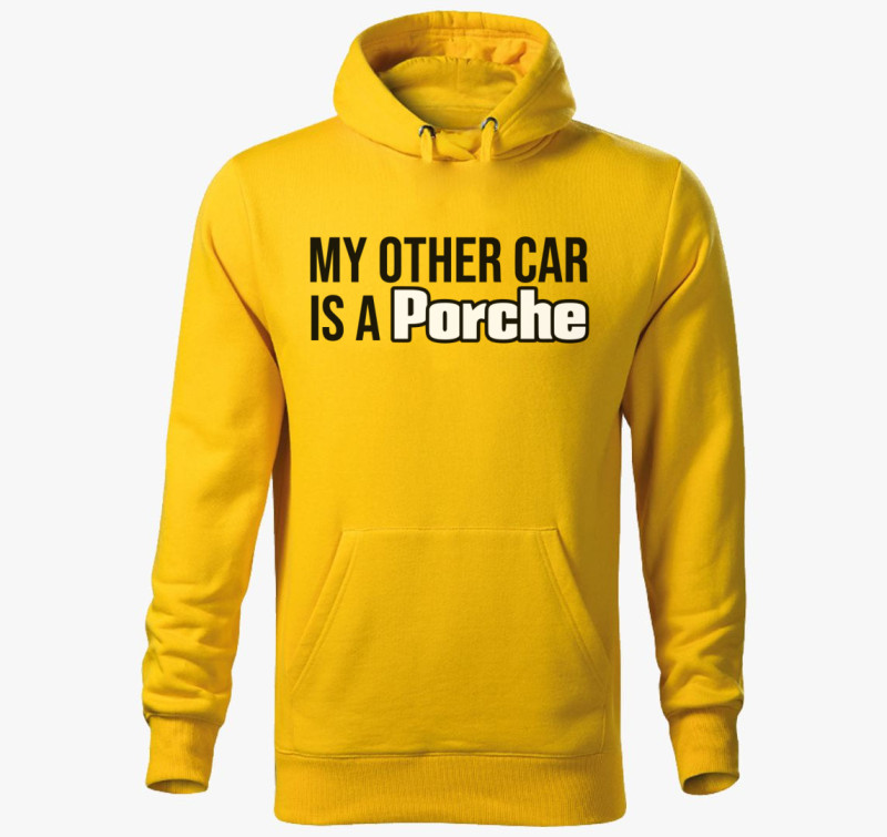 Porche car kapucnis pulóver — Sárga