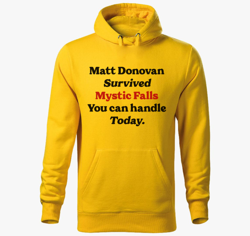 Matt Donovan survived kapucnis pulóver — Sárga