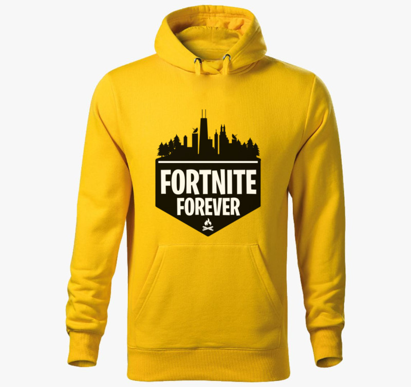 Fortnite forever kapucnis pulóver — Sárga