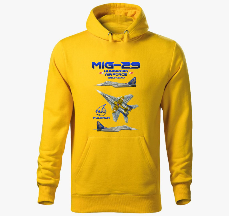 MiG-29 Gracy emlék kapucnis pulóver — Sárga