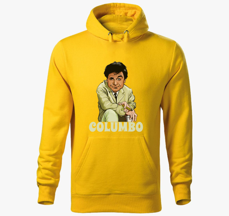 Columbo art kapucnis pulóver — Sárga
