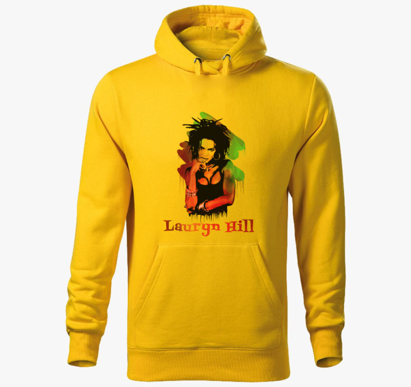 Lauryn Hill kapucnis pulóver — Sárga