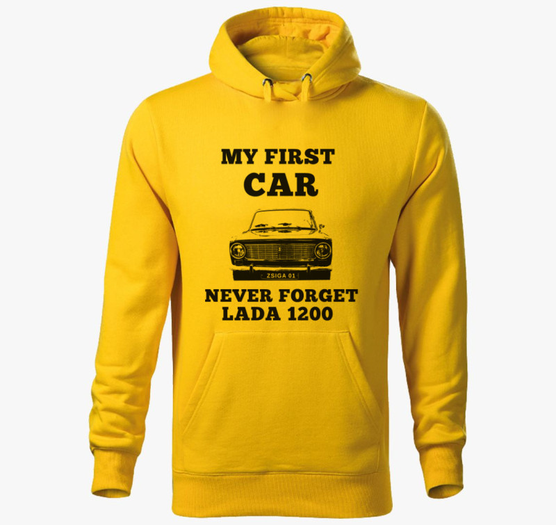 Lada 1200 kapucnis pulóver — Sárga