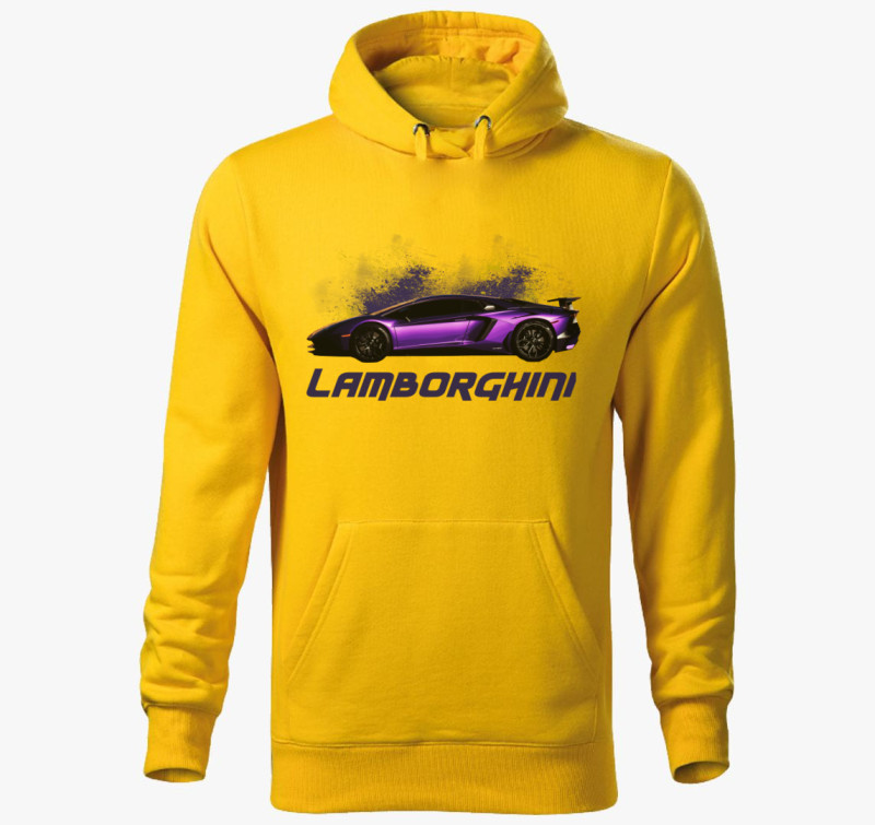 Lamborghini kapucnis pulóver — Sárga