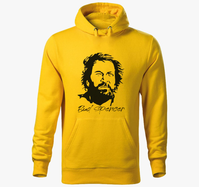 Bud Spencer sziluett kapucnis pulóver — Sárga
