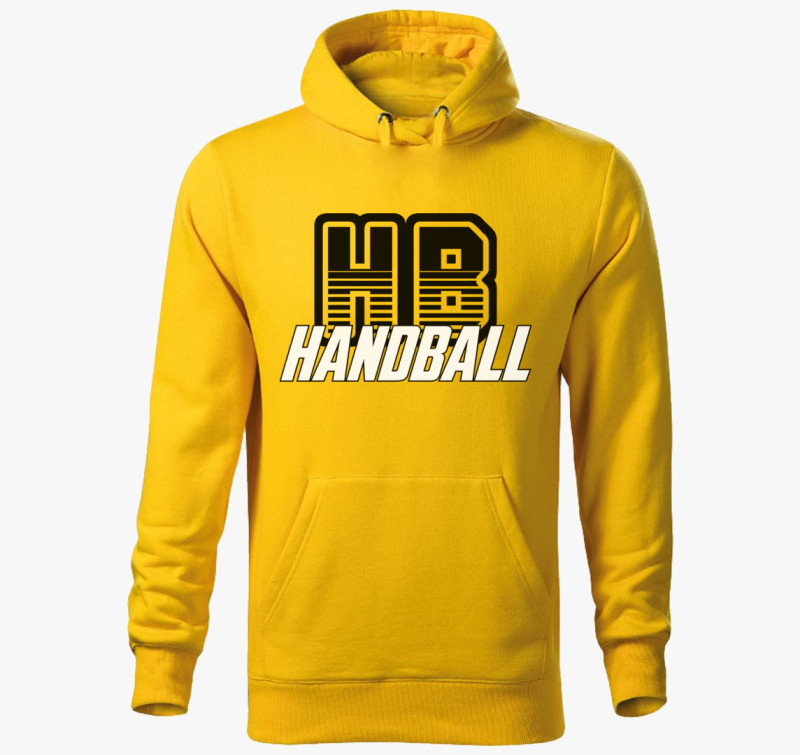 HB handball kapucnis pulóver — Sárga