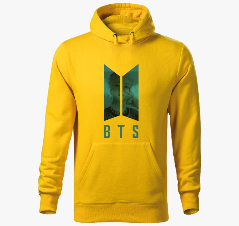 BTS Jimin kapucnis pulóver — Sárga