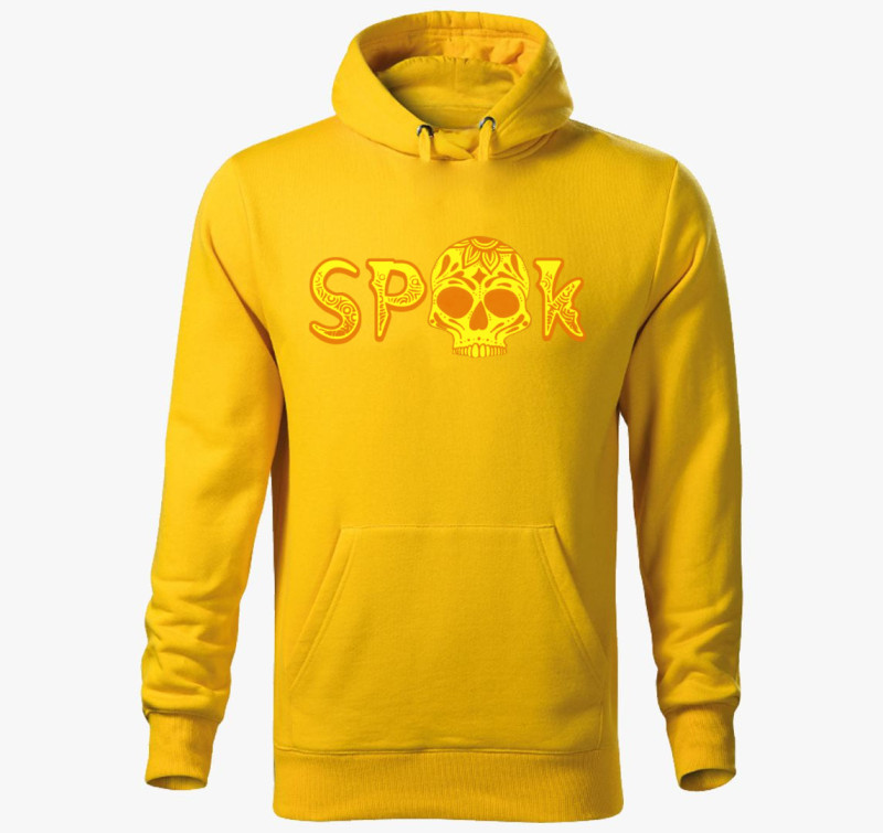 Spook-tober kapucnis pulóver — Sárga