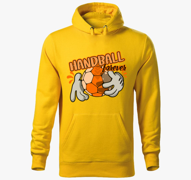 Comic handball kapucnis pulóver — Sárga