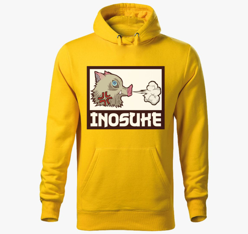 Inosuke kapucnis pulóver — Sárga