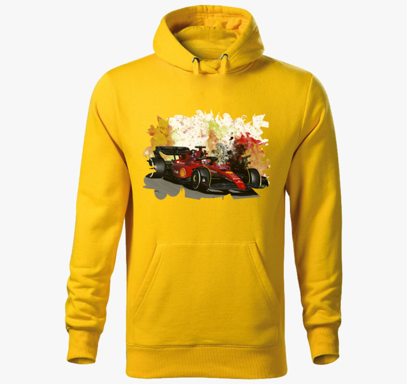 Charles Leclerc kapucnis pulóver — Sárga