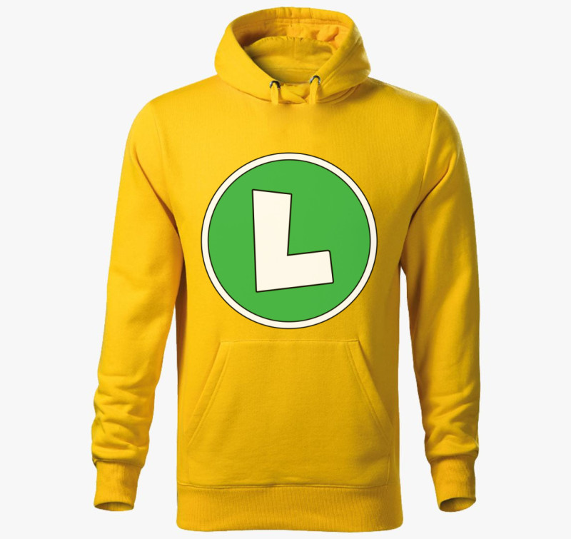 Luigi Monogram kapucnis pulóver — Sárga