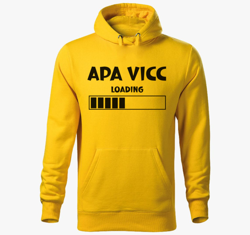 Apa vicc loading kapucnis pulóver — Sárga