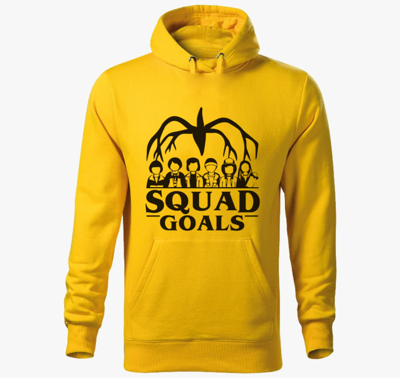 Stranger Things squad goals kapucnis pulóver — Sárga