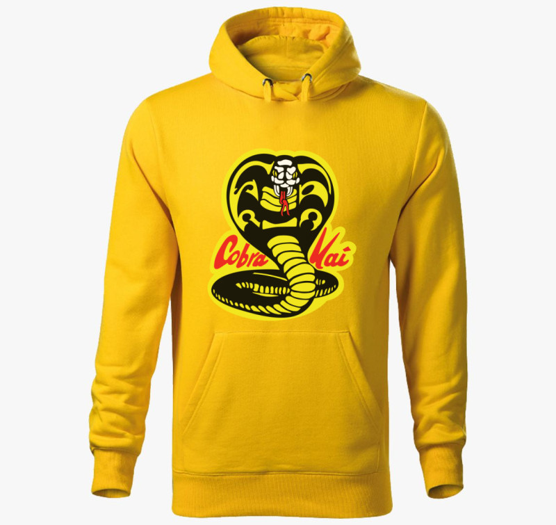 Cobra kai logó kapucnis pulóver — Sárga