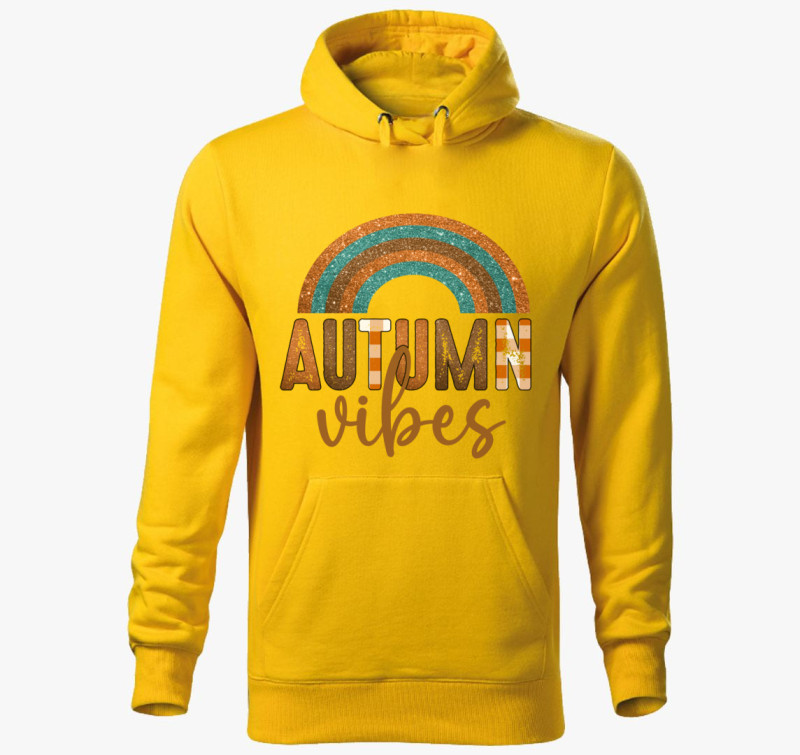Autumnvibes kapucnis pulóver — Sárga