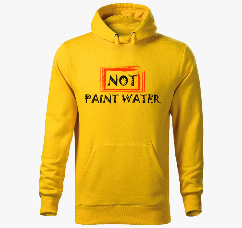 Not paint water kapucnis pulóver — Sárga