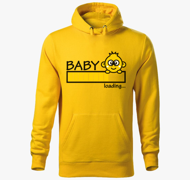 Baby loading sárga kapucnis pulóver — Sárga