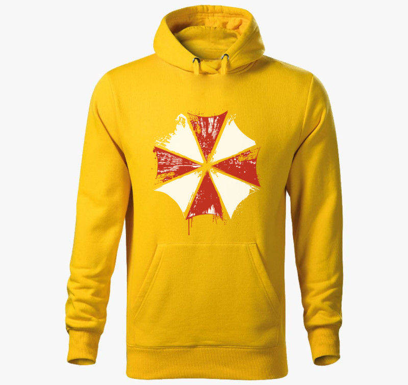 Umbrella corp kapucnis pulóver — Sárga