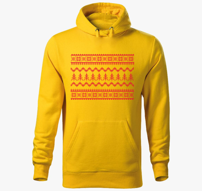 Xmas ugly kapucnis pulóver — Sárga