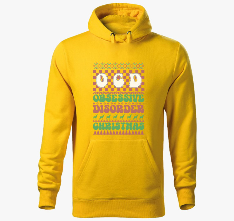 OCD xmas kapucnis pulóver — Sárga