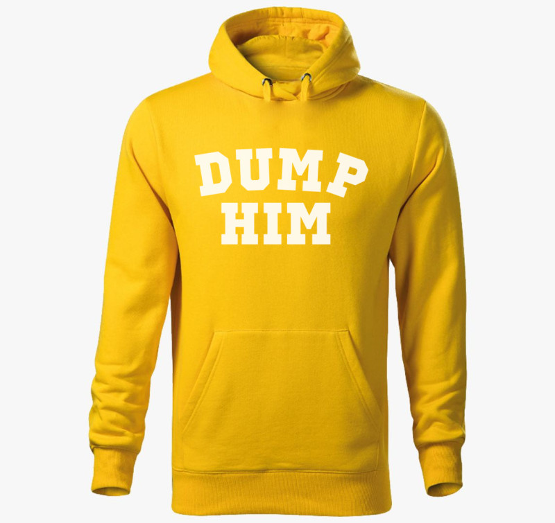Dump him kapucnis pulóver — Sárga