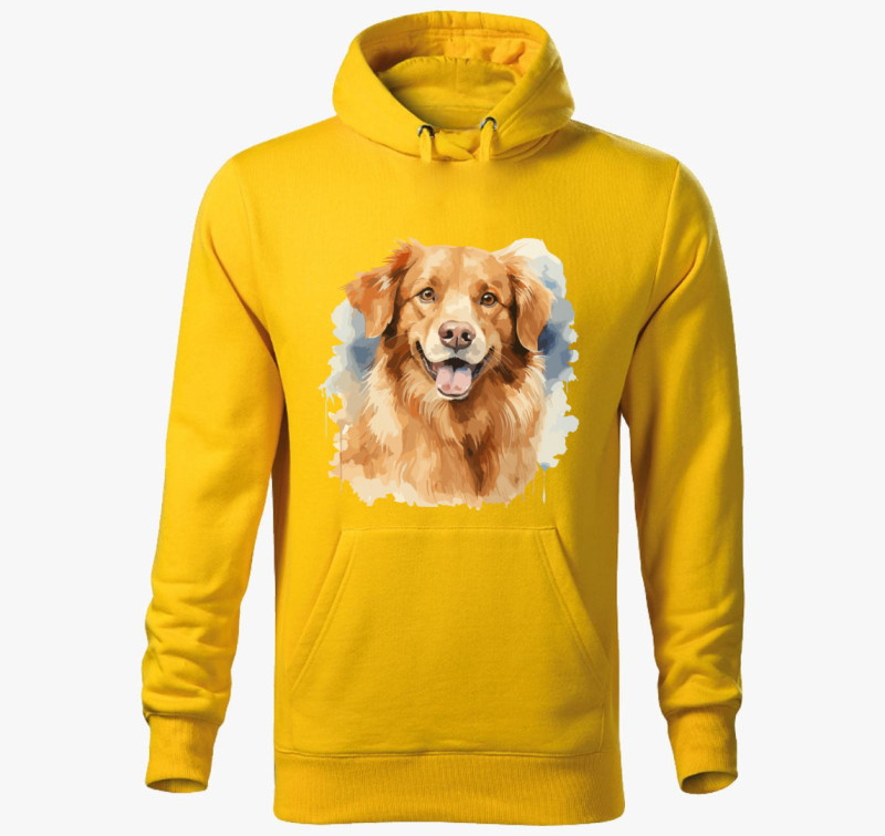 Golden retriever kapucnis pulóver — Sárga