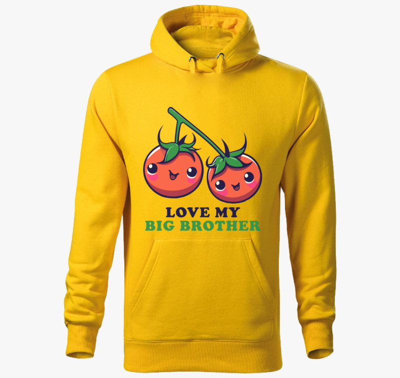 Tomato big brother kapucnis pulóver — Sárga