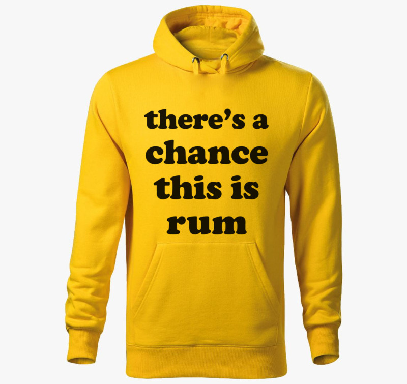 Rum chance kapucnis pulóver — Sárga