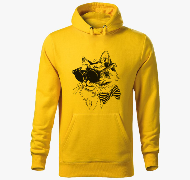 Catsy Art kapucnis pulóver — Sárga