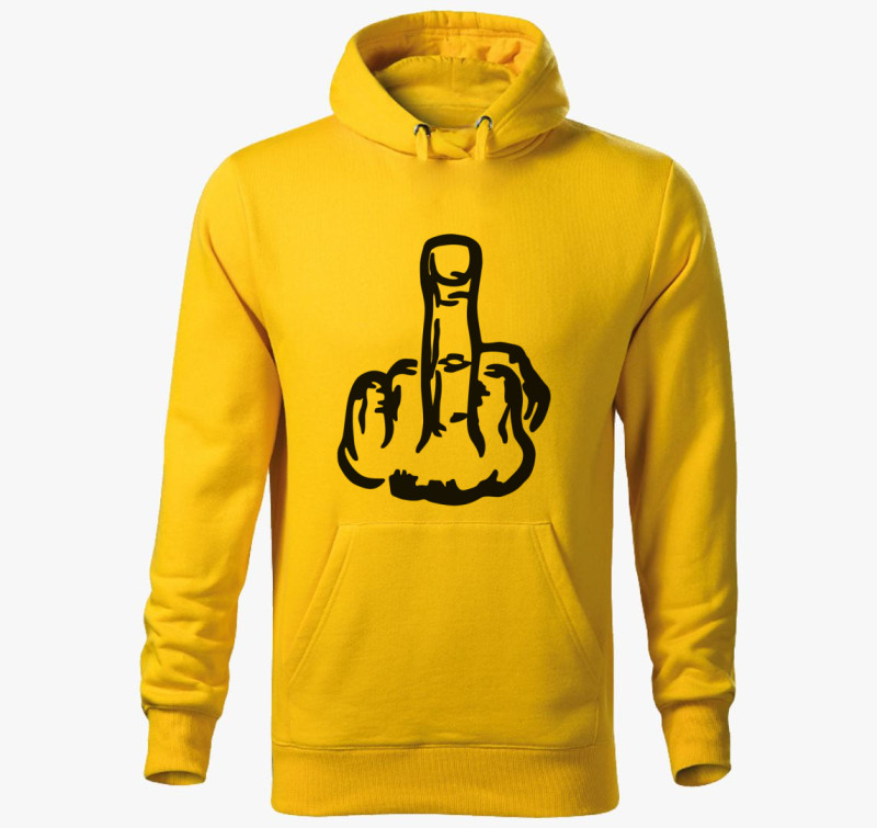 F*ck you kapucnis pulóver — Sárga
