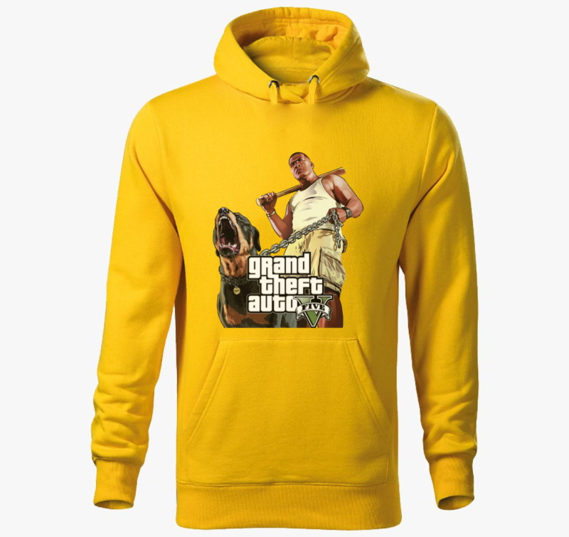 GTA V Franklin kapucnis pulóver — Sárga